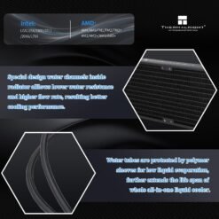 Thermalright Frozen Notte 360 Black ARGB V2 Water Cooling CPU Cooler Suitable for AMD/AM4, Intel LGA 1700/1150/1200/2011/2066 7 Thermalright Frozen Notte 360 Black ARGB V2 Water Cooling CPU Cooler Suitable for AMD/AM4, Intel LGA 1700/1150/1200/2011/2066 - Image 3