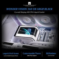 Alternative view of Thermalright Wonder Vision 360 UB ARGB White CPU AIO Cooler 2K 60HZ Curved Screen 3D with 2400x1080 Resolution for AM4/AM5,Intel LGA1851/1700,6.67