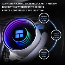 Thermalright Frozen Notte 360 White ARGB V2 Water Cooling CPU Cooler Suitable for AMD/AM4, Intel LGA 1700/1150/1200/2011/2066 - Image 4