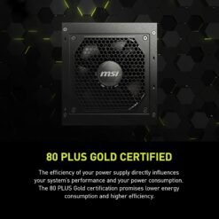 MSI MAG A750GL 750W PCIE 5.1 ATX 3.1 Gaming Power Supply Full Modular 80 Plus Gold Certified Compact Size ATX PSU 11 MSI MAG A750GL 750W PCIE 5.1 ATX 3.1 Gaming Power Supply Full Modular 80 Plus Gold Certified Compact Size ATX PSU - Image 5