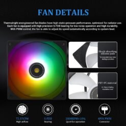 Thermalright Frozen Notte 360 Black ARGB V2 Water Cooling CPU Cooler Suitable for AMD/AM4, Intel LGA 1700/1150/1200/2011/2066 9 Thermalright Frozen Notte 360 Black ARGB V2
