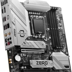 MSI B760M Project Zero Gaming Motherboard DDR5 PCIE 5.0 M-ATX Support 14th/13th/12th Gen Intel Processors, LGA 1700 Wi-Fi 6E 6 MSI B760M Project Zero Gaming Motherboard DDR5 PCIE 5.0 M-ATX Support 14th/13th/12th Gen Intel Processors, LGA 1700 Wi-Fi 6E - Image 3