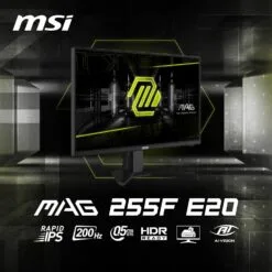 Alternative view of MSI MAG 255F E20 200Hz 25 inch FHD 0.5ms Gaming Monitor 1920 x 1080 (FHD) Adaptive-Synch, HDMI, DisplayPort, VESA Mountable