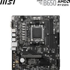 Alternative view of MSI Pro B650M-B DDR5 Micro ATX Motherboard PCIE 4.0 for AMD Ryzen 7000 Series Processors, AM5 Memory Boost 6800+MHz/OC