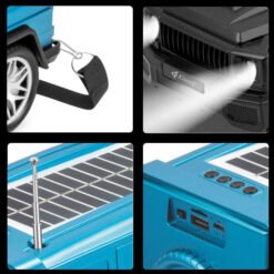 Kisonli B2 10W Solar Charging Bluetooth Speaker in Modern Car Design with Flash Lights on Headlights FM Bluetooth Speaker 6 Kisonli B2