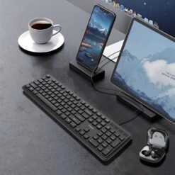 Alternative view of Amaze A734 Probus Super Silent Chocolate Keys Wired Keyboard Low Profile Keys for Office and Home Use