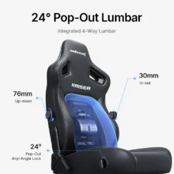 Alternative view of AndaSeat Kaiser 4XL Armrest Gaming Chair Elegant Black Extra Large Size with 6D Armrest Full Adjustable Premium Gaming Chair