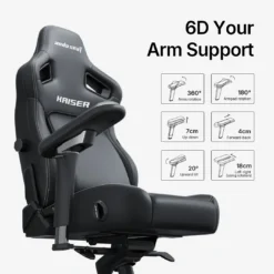 AndaSeat Kaiser 4L Armrest Gaming Chair Elegant Black Large Size with 6D Armrest Full Adjustable Premium Gaming Chair - Image 3