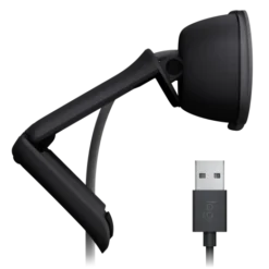 Logitech Brio 100 Full HD Webcam for Meetings and Streaming with Auto-Light Balance, Built-in Mic, Privacy Shutter Graphite - Image 5