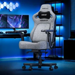 AndaSeat Kaiser 4L Armrest Gaming Chair Fabric Ash Gray Large Size with 6D Armrest Full Adjustable Premium Gaming Chair 17 AndaSeat Kaiser 4L