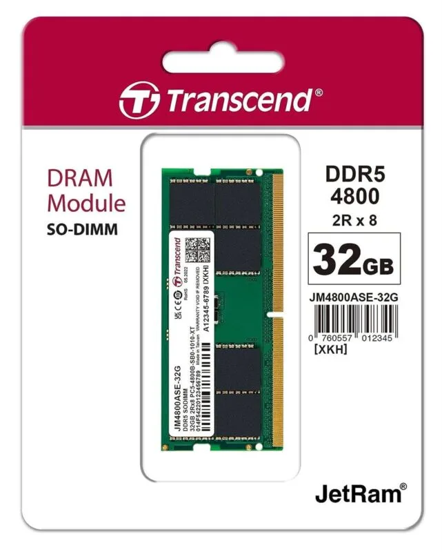 Transcend 32GB DDR5 4800Mhz