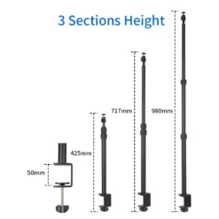 Jmary MT-49 Light Camera and Mobile Stand with C Clamp Desk Mount Table Stand Table Tripod for Camera, Ring Light, Streaming, Photo Video Shooting - Image 5
