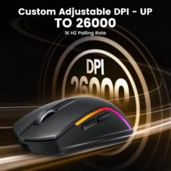 Redragon M816 PRO DEICIDE PRO Wireless Gaming Mouse RGB Tri-Mode 26K Dpi 61g Light Weight 10 Redragon M816 PRO DEICIDE PRO Wireless Gaming Mouse RGB Tri-Mode 26K Dpi 61g Light Weight - Image 4