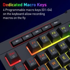Alternative view of Redragon K525 PRO Wireless Membrane Gaming Keyboard RGB Tri-Mode Wireless Connectivity with programmable macro keys