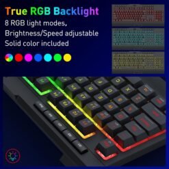 Redragon K525 PRO Wireless Membrane Gaming Keyboard RGB Tri-Mode Wireless Connectivity with programmable macro keys 7 Redragon K525 PRO Wireless Membrane Gaming Keyboard RGB Tri-Mode Wireless Connectivity with programmable macro keys - Image 3