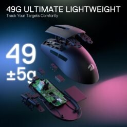 Alternative view of Redragon K1NG Standard M916 STD Wireless Gaming Mouse Tri-Mode Connectivity 49G Ultra-Light 24K DPI Mice w/Ergonomic Natural Grip Build