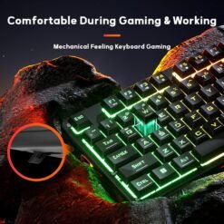 Redragon K521 NETHERBANE Wired Membrane Gaming Keyboard Rainbow Backlit 104 Keys with Multimedia Keys Anti-Ghosting - Image 3