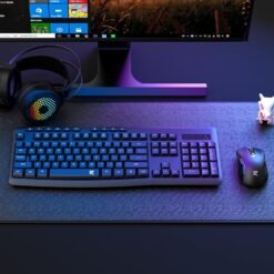 Redragon BS-7367A Wireless Keyboard and Mouse Combo Membrane Basic Mouse and Keyboard 2.4G Full-Sized with 5 Level DPI Adjustable 9 Redragon BS-7367A