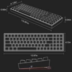 Redragon POLLUX K628 PRO 75% Wireless Mechanical Gaming Keyboard Tri-Mode Connectivity Fully Hot Swappable 9 Redragon POLLUX K628 PRO 75% Wireless Mechanical Gaming Keyboard Tri-Mode Connectivity Fully Hot Swappable - Image 4
