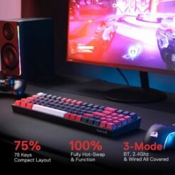 Redragon POLLUX K628 PRO 75% Wireless Mechanical Gaming Keyboard Tri-Mode Connectivity Fully Hot Swappable 11 Redragon POLLUX K628 PRO