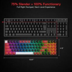 Redragon POLLUX K628 PRO 75% Wireless Mechanical Gaming Keyboard Tri-Mode Connectivity Fully Hot Swappable 8 Redragon POLLUX K628 PRO 75% Wireless Mechanical Gaming Keyboard Tri-Mode Connectivity Fully Hot Swappable - Image 3