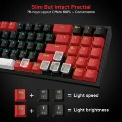 Alternative view of Redragon POLLUX K628 PRO 75% Wireless Mechanical Gaming Keyboard Tri-Mode Connectivity Fully Hot Swappable