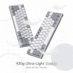 Redragon K617 Fizz 60% Wired RGB Mechanical Gaming Keyboard White Grey 61 Keys Hot-Swap Compact Mechanical Keyboard Linear Red Switch 10 Redragon K617 Fizz 60% Wired RGB Mechanical Gaming Keyboard White Grey 61 Keys Hot-Swap Compact Mechanical Keyboard Linear Red Switch - Image 5