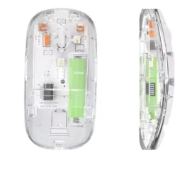 Alternative view of Transparent Wireless Mouse Slim Dual Mode Connectivity Bluetooth and 2.4G USB Rechargeable Mouse