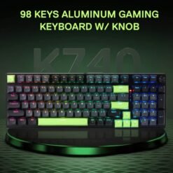 Redragon K740 Wired Mechanical Gaming Keyboard RGB 98 Keys with Linear Dragon Chant Switch and Vibrant Groovy RGB 11 Redragon K740