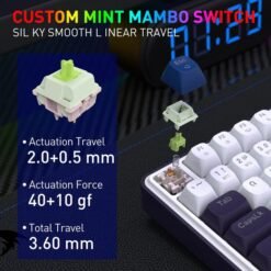 Redragon FAYE K744 PRO Wireless Mechanical Gaming Keyboard 99 Keys Tri-Mode Connectivity with Custom Linear Mint Mambo Switch 10 Redragon FAYE K744 PRO Wireless Mechanical Gaming Keyboard 99 Keys Tri-Mode Connectivity with Custom Linear Mint Mambo Switch - Image 4