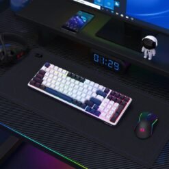 Alternative view of Redragon FAYE K744 PRO Wireless Mechanical Gaming Keyboard 99 Keys Tri-Mode Connectivity with Custom Linear Mint Mambo Switch