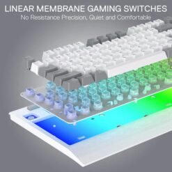 Alternative view of Redragon K525 Membrane RGB Gaming Keyboard with 4 Extra On-Board Macro Keys and 26 Anti-ghost Keys White
