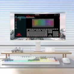 Redragon K525 Membrane RGB Gaming Keyboard with 4 Extra On-Board Macro Keys and 26 Anti-ghost Keys White - Image 4