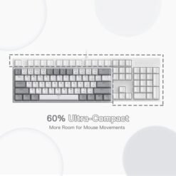 Redragon K617 Fizz 60% Wired RGB Mechanical Gaming Keyboard White Grey 61 Keys Hot-Swap Compact Mechanical Keyboard Linear Red Switch 9 Redragon K617 Fizz 60% Wired RGB Mechanical Gaming Keyboard White Grey 61 Keys Hot-Swap Compact Mechanical Keyboard Linear Red Switch - Image 4