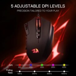 Redragon AZZINOTH M921 Wired RGB Gaming Mouse with 12 Side Macro Keys 12400 Dpi Wired RGB MMO Gaming Mouse 7 Redragon AZZINOTH M921 Wired RGB Gaming Mouse with 12 Side Macro Keys 12400 Dpi Wired RGB MMO Gaming Mouse - Image 3