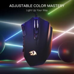 Redragon AZZINOTH M921 Wired RGB Gaming Mouse with 12 Side Macro Keys 12400 Dpi Wired RGB MMO Gaming Mouse 9 Redragon AZZINOTH M921