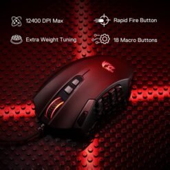 Alternative view of Redragon AZZINOTH M921 Wired RGB Gaming Mouse with 12 Side Macro Keys 12400 Dpi Wired RGB MMO Gaming Mouse