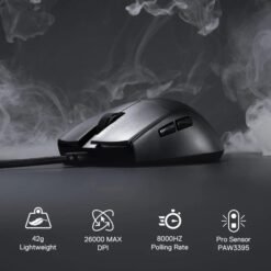 Redragon K1NG M996 8K Hz Wired Gaming Mouse 8000 Hz Polling Rate 26K Dpi 42G Ultra Lightweight 5 Programmable Buttons 9 Redragon K1NG M996 8K