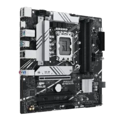Alternative view of ASUS PRIME B760M-A Intel® B760 (LGA 1700) mATX Motherboard with PCIe 4.0, DDR5, two M.2 slots, Realtek 2.5Gb Ethernet