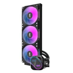 Alternative view of DarkFlash EXPLORE DO360 CPU Cooler with Segment LCD Screen and RGB Fans Copper-based Water Block