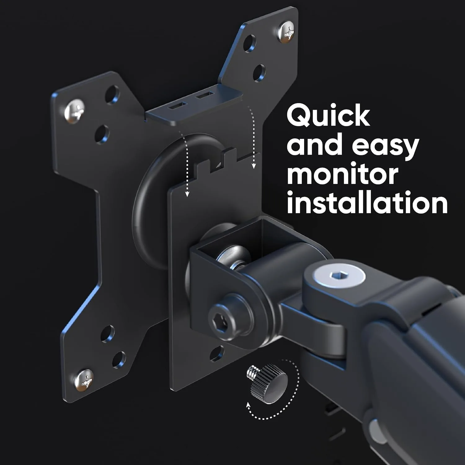 Xtrike-Me HT-20 Single Monitor Arm Desk Mount Stand for Monitor and TV 13 to 32 Inches UP to 9 kg – Motion Swivel ±90° Rotation 360° VESA - Image 5