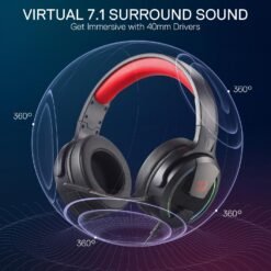 Alternative view of Redragon H315 REBELLION USB RGB Gaming Headset Wired with 40mm Drivers, Noise-Canceling Microphone Lightweight Design