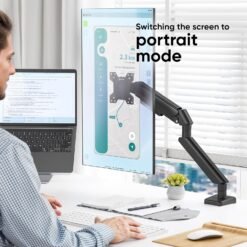 Alternative view of Xtrike-Me HT-20 Single Monitor Arm Desk Mount Stand for Monitor and TV 13 to 32 Inches UP to 9 kg – Motion Swivel ±90° Rotation 360° VESA