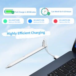 HAWK DP01 Universal Magnetic Stylus Pen with Plastic Tip for Android, OS & Windows Devices Extra 2 Tips Included 10 Hours Battery - Image 6