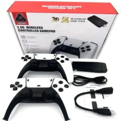 Alternative view of M8 Pro Game Stick 4k With Takken 3 & 20000 Games 64GB IC Mg99 Firmware M8g-v8.0 And Two Game Controllers Rk3228