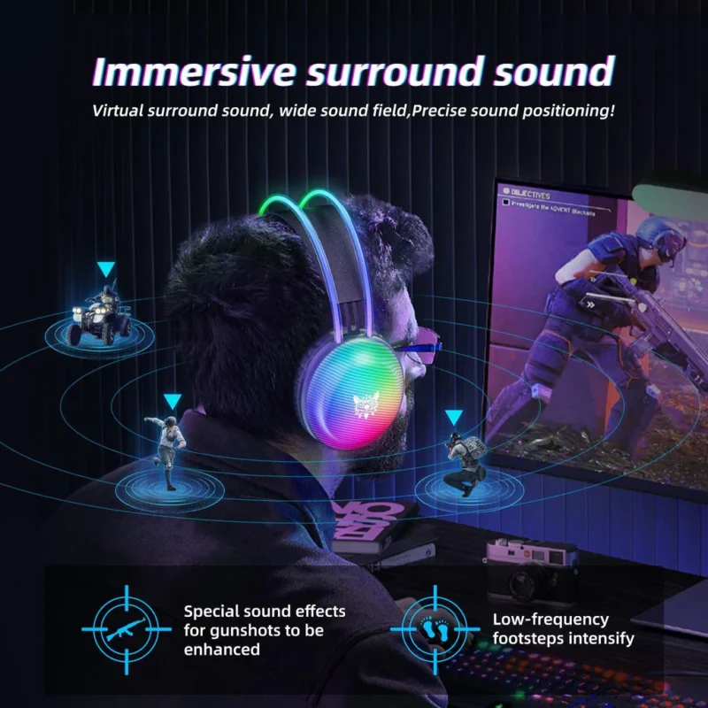 ONIKUMA X29 RGB Dynamic USB Gaming Headphone Professional Headset with Stereo Surround Sound Omnidirectional HD Mic for PC PS4 Xbox 17 5 7cd6be4b ffed 4929 a5da ec91cac5ff9a 1024x1024