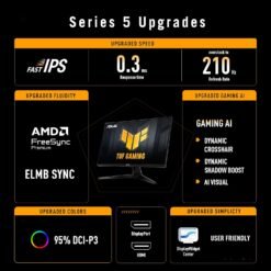 ASUS TUF Gaming Series 5 VG27AQ5A 27inch 2K 210Hz 0.3ms Gaming Monitor QHD(2560x1440) Fast IPS, ELMB SYNC, Gaming AI - Image 2