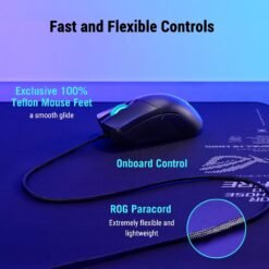 ASUS ROG Gladius III Core Wired Gaming Mouse (P523) 72-gram with ergonomic shape 12,000dpi ROG Micro Switch II 9 ASUS ROG Gladius III Core