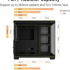 ASUS A32 PLUS TG ARGB ATX PC Case Support 360mm radiators and 420mm graphics cards and pre-installed ARGB fans 11 ASUS A32 PLUS TG ARGB ATX PC Case Support 360mm radiators and 420mm graphics cards and pre-installed ARGB fans - Image 5