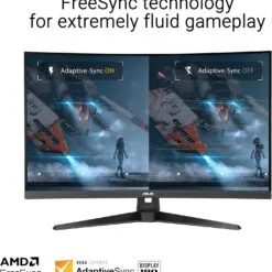 Alternative view of ASUS TUF Gaming VG32WQ3B 31.5 inch 180Hz Curved Gaming Monitor QHD, ELMB, FreeSync, 1ms GTG (0.5ms minimum), 90% DCI-P3, HDR